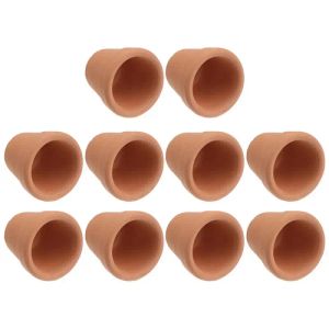 POTS 10pcs 3x3cm Cerâmica Praça de cerâmica Cactus vasos de flores pequenos mini terracota maconha argila suculenta vasos de viveiros para plantas artesanato