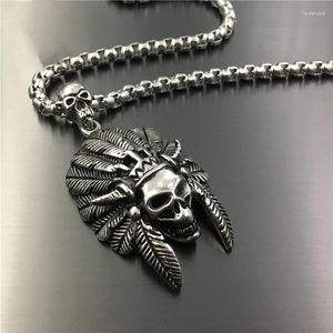 Chains Vintage Domineering Unique Style Geometric Glossy Feather Necklace Men Fashion Punk Pendant In Jewelry Accessories