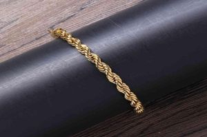 5mm stainless steel chain Rope Chain hip hop bracelet ins men039s and women039s couple Bracelet5566138