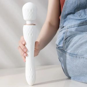 Вибратор с двойным головным вибратором для женского AV Massage Stick Мастурбация женские продукты для взрослых женских ложных секс -игрушек для женщин для женских секс -магазинов 240430