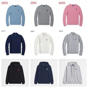 Polo Hoodie Sweater Külot Koyun Tasarımcı Örgü Erkek Kadın Klasik Kırışın En Sonbahar Kazak Nakış Desen Giyim İnce Feetting Luxurys Giyim