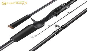 Sougayilang 18m 21m 24m 3 Abschnitt BAITCASTING FISHING REST CASTINGSPINNING LURT 740 g Carbonfaser -Stange Ultraleiche Reisestange 8352058