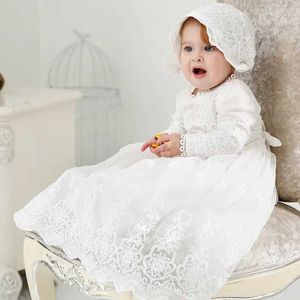 Abiti di battesimo 0-2 ANNI ASSEGNO LUNGO LUNGO INSIERO NAMBINO BAMBINA BAMBINA PAZIE BIFFICIO BIANCO BATTISTO Q240507