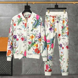 Designer Womens TrackSuits Luksusowy druk literowy Zipper Streetwear Windbreaker Tracksuit Kobiety Flower Druku