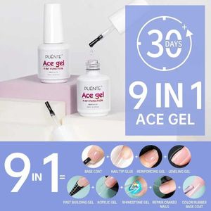 Nail Gel 15ML Ace gel 9 in 1 nail glue polish transparent function UV spray art varnish thickness primer Q240507