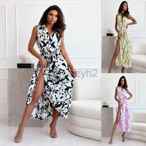 Casual Dresses Designer Dress New women's summer sleeveless strapless printed shirt long dress Plus size Dresses