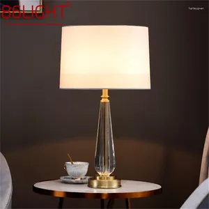 Table Lamps 86LIGHT Lamp Brass Modern Simple Crystal LED Desk Light Decoration For Home