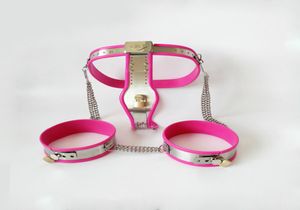 O mais novo dispositivo Fe BDSM Suit Macho T-Type Belt+Chaves de coxa+plugue de bunda+brinquedos sexuais virgina j11522080199