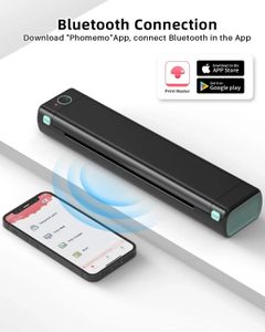 Phomemo M08F A4 Impressora térmica Bluetooth Multicolor Thermodrucker suporta 8.26x11.69 Papel portátil PJ-722 PJ-763 240430