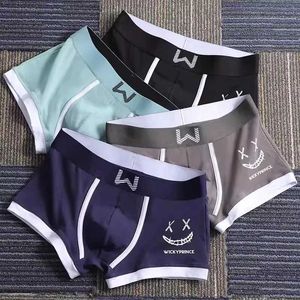 Underpants 3pcs Mens Underwear Man Solid Shorts Underpants Cotton Man Panties Boxer Underwear for Male U-Convex Sexy Set Soft Boy Boxers Y240507