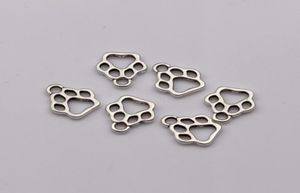 150PCSLOT ZINC ALLOY ANTIQUE SILVER 11X13MM HOLLOW PAW PRINT CHARM PENDANT DIY JEWELLY FIT BRACELET NECKLACES JEWELRY ACCESESORIES94302085