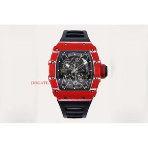 Helt svänghjul Devils Movem Watch Automatic Designer Watchba Red Mens Tourbillon RM35-02 Skeleto Superclone Mechanical Watchs RM035 7289