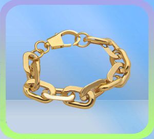 Europa America Moda Homens Mulheres Lady Titanium Aço gravado Four Folhe Flower V Iniciais Gold Silvermetal Brace Chain Brace6547211