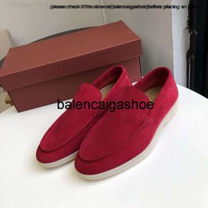 LP Loro Piano Loro Shoes Herr Mens Casual Shoes LP Loafers Flat Low Top Suede Cow Leather Oxfords Moccasins Summer Walk