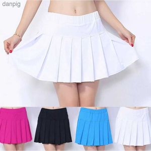 Spódnice damskie spódnica przeciw światło letnia college wiatr biały tenis spódnice aerobiku spódnica badminton skort y240508