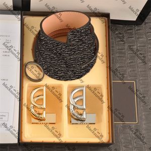 Trend Double Buckle Belt Hipster Designer Herr- och kvinnors läderbälten med Box Smooth Buckle High-Gude Gifts Luxury Bel 224s