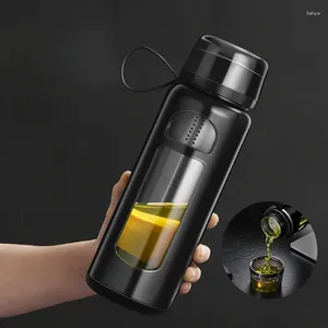Бутылки с водой 1000 мл перемещения чайная бутылка с инфузсером Стеклянная бутылка с отделением фильтров