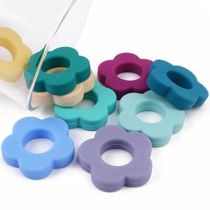 실리콘 해바라기 Teether BPA 무료 음식 등급 재료 안전한 아기 씹을 수있는 젖니 장난감 DIY Chewy Teether 목걸이 젖꼭지 펜던트 구슬 ZZ