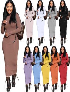 Knit Dress For Women Fashion High Collar Pit Strip Bodycon Dresses Zipper Embroidery Sweater Designer Solid Color Winter Clothing6867607