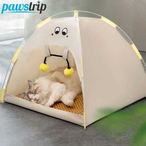 Kedi Yatak Mobilya Soğutma Pet Kedi Çadır Mağarası Açık Seyahat Kedi Uyku Evi Konforlu Yavru Yatak Kedi Nesk Kennel Pet Malzemeleri D240508