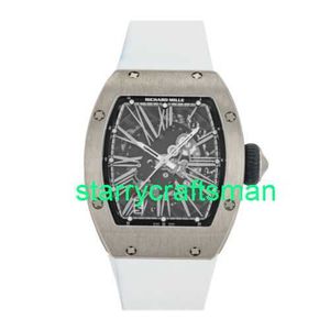 RM Luxury Watches Mechanical Watch Mills RM023 Automatic 40mm White Gold Men Strap Watch RM023 AJ WG STQ2