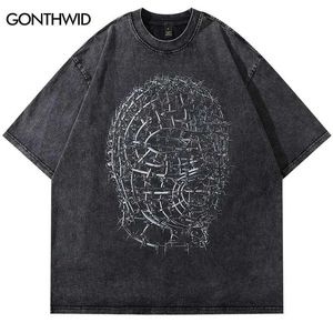 TS 2024 Magni streetwear hip hop hip hop ghirt hira umano modello grafico maglietta grafica in cotone nero tshirt sciolto harajuku top oversize tops j240506