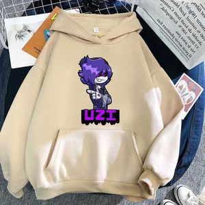 Erkek Hoodies Sweatshirts Cinayet Dronları Uzi Hoodie Sıradan Yuvarlak Boyun Moda O yaka Erkekler Kadın Sweatshirt Yeni Eşsiz Külot Harajuku Sweatshirts Giysileri T240507