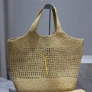 Sacola de sacola de sacola de praia para feminino raffias bolsas de ombro ice