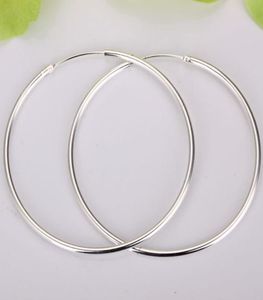 Whole 925 Sterling Silver Simple Big Circle Earrings925 Silver 50mm Round Hoop Earrings Jewelry925 Womens Jewelry5033872