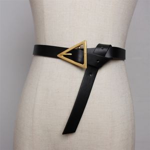 Women belt luxury designer brand fashion 2020 long belt metal buckle 2 cm wideth 110 cm black belts waistband T200427 272k