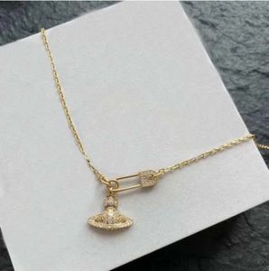 قلادة قلادة مصممة رسالة فيفيان المخططات الفاخرة للنساء أزياء المجوهرات المعدنية لؤلؤة قلادة Cjeweler Westwood 6993ess
