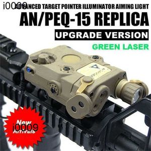 Teile Original AN/PEQ-15 Tactical Green Laser mit weißer LED-Taschenlampe Taschenlampe IR Illuminator zum Jagd auf Schwarz/Dunkelerde im Freien