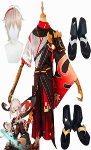 ANIME FRECHES GAME Genshin Impact Kaedehara Kazuha Cosplay Cold Kazuha Kimono Mulheres homens Halloween Carnival Sapatos de peruca J2209158495543