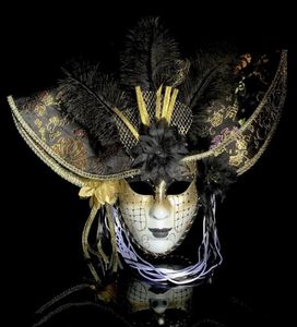 Maski imprezowe Kostium karnawałowy Cosplay Mask Vintage Venetian Masquerade Halloween Mardi Gras Ball Eye5682182