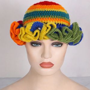 Traveling Bucket Hat Crochet Handmade Fisherman Hat for Y2K Girls Shopping 240508