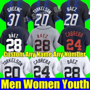 Custom S-4xl 2024 City Connect Miguel Cabrera Baseball Jersey Tarik Skubal Javier Baez Tigers Kirk Gibson Riley Greene Spencer Torkelson Detroit Andy Ibanez Baddoo