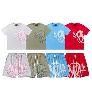 남성 티셔츠 5A Syna World Tshirts 세트 디자이너 Sweartshirt Tee Printed T 셔츠 Short Y2K Tees 그래픽 Tshirt 및 반바지 힙합 드롭 OT7S5