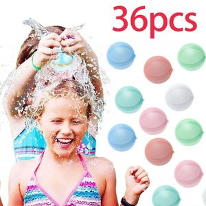 Återanvändbara vattenballonger påfyllningsbar ballong snabbfyllning självförsegling bombstänk bollar för barn simning pool 240418