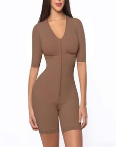 Donne post liposuzione full body shaper postpartum Recupero shapewear appiattire addome addome corpi di cerniera corsetto a cavallo aperto m 23879713