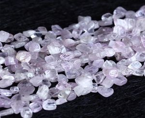 Rabatt hela naturlig äkta lila rosa kunzite spodumen nugget lösa pärlor form 810mm fit smycken 16quot 053452085920
