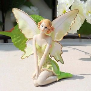 ミニチュア樹脂diyウィングフライバースデーウェディングクラフト妖精の花の妖精の車の装飾エンジェル図形ミニチュア