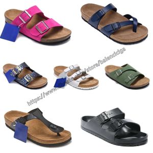 Birkinstock Sandals Designer Bostons CLOGS Sandaler CLOG Slippers Cork Flat Fashion Summer Leather Slide Favorite Beach Casual Shoes Woman Män storlek