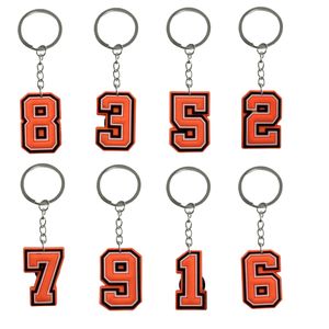 Keychains Lanyards Orange Number 11 Keychain Tags Goodie Bag Stuffer Christmas Gifts And Holiday Charms For Men Birthday Party Favors Otihc