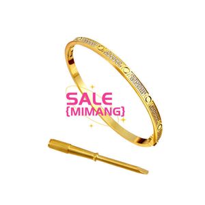 Designer Pulveração de fenda fina All Bracelets de diamante Jóias FAHION MULHER MULHER HOMEN BANGLEGO DOUR