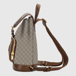 10A Fashion Zipper Style Leather Hasp Handbag Canvas Shoulder Classic Travelling Printing String Bag Backpack Pocket Internal Front Gen Okqf