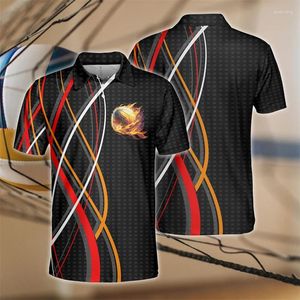 Herren Polos Volleyball Polo -Shirts für Männer Kleidung Fashion Club Wettbewerb Hemd Männlicher Ball Sport Kurzarm Casual Team Tennis Trikot