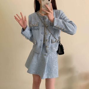 Tops Dresses for Woman 2024 Nuovo SP Rich Famiglia Qianjin High End Small Fragrance Paiuginello Spesso Tweed Maniche a maniche lunghe Cardigan Set