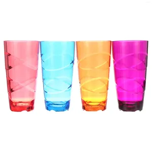 Tumblers de 24 onças de plástico multicolorido conjunto de 8 xícaras