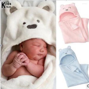 Decken 2024 Koralle Vlies, um einen Kinderwagen Bebes Wrap-Umschlag für geborenes Bettwäsche Bear Sleeping Bag RP-080 zu wickeln