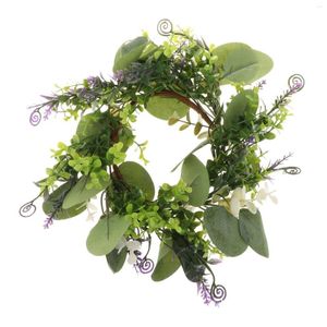 Kerzenhalter Seidenblume Ring kreativer Tisch Candlestick Halter für Kamin Wohnzimmer Celebration Festival Cafe Cafe